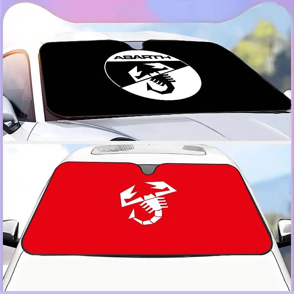 Bath Mats A-AbarthS-S Windshield Sunshade Anime Cute Car Front Windshield 70x130cm Sun Visor Heat Reflector