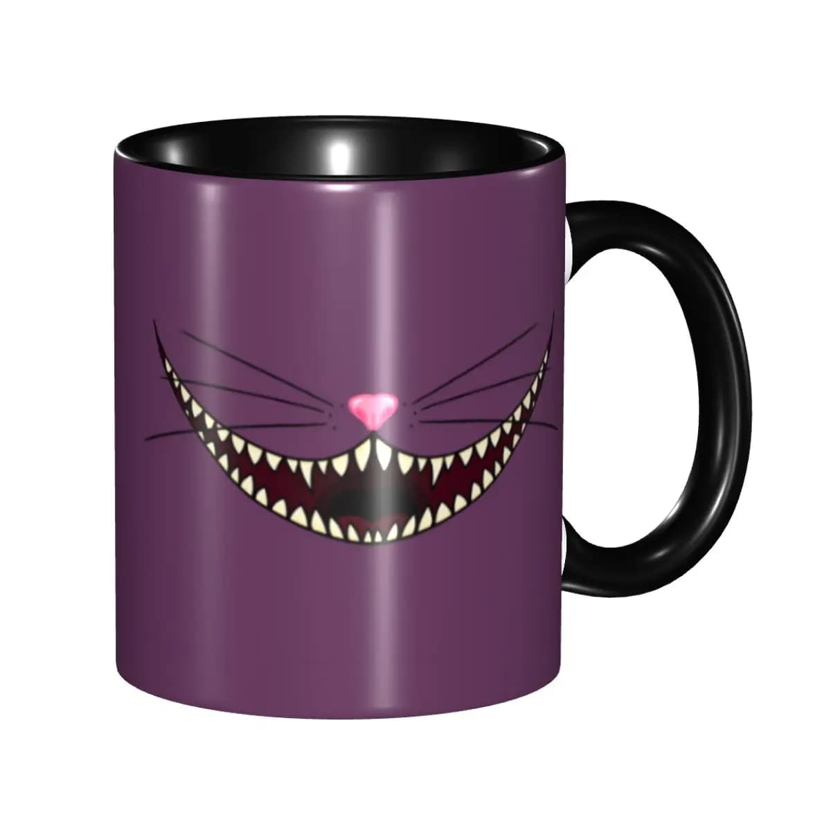 Cups with Cheshire Smile, Custom Ceramic Cup with Cheshire Cat, Creative Gift