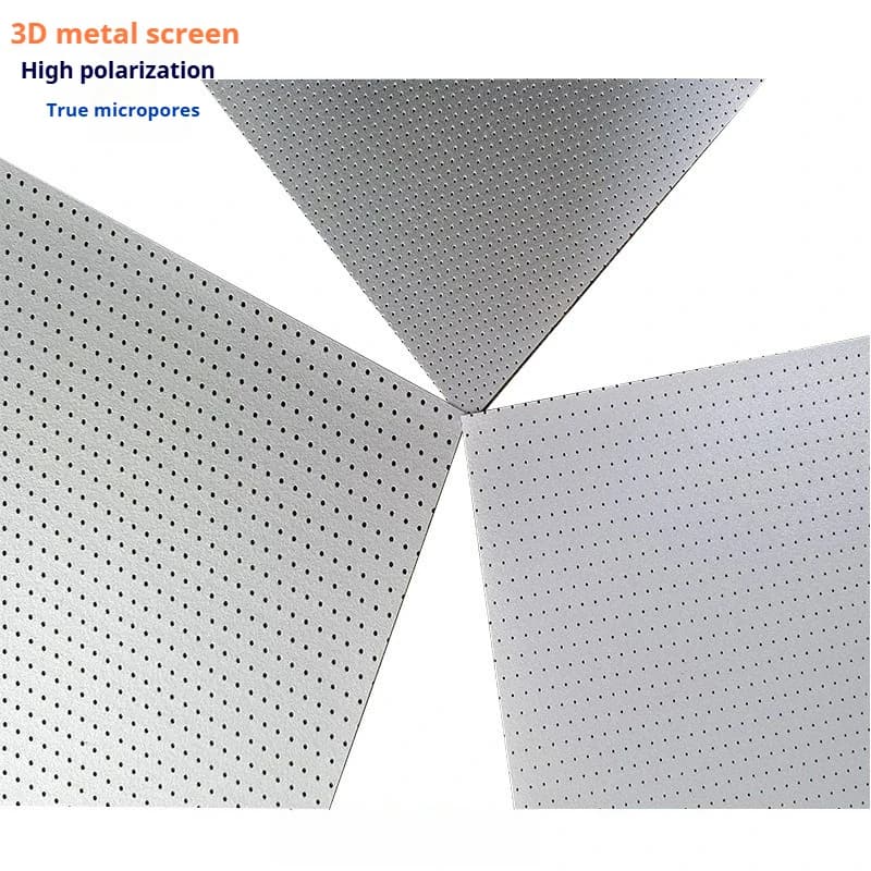 Schermo per proiettore trasparente acustico sonoro Dimensioni personalizzate Schermo 3D perforato grigio argento da 0,5 cm per casa, teatro