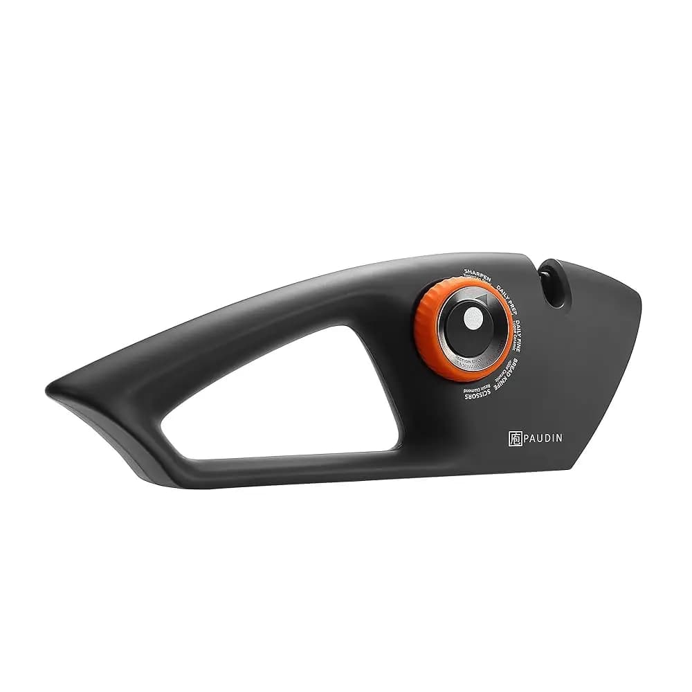 Affilacoltelli, Affilacoltelli da Cucina, Affilacoltelli a 5 Fasi per Coltelli da Cucina, Coltelli Tascabili, Coltelli Seghettati e Forbici, B