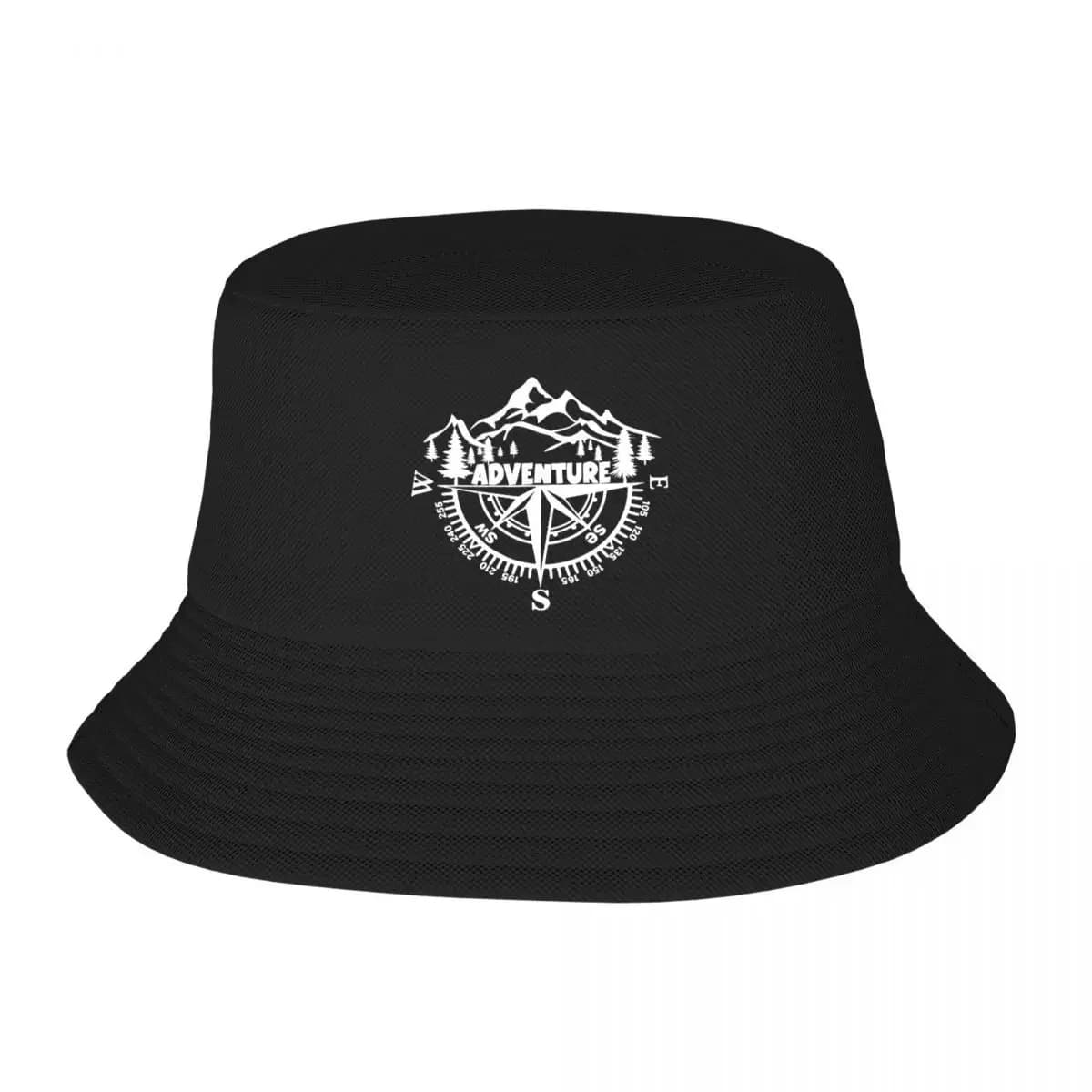 Nuovo Cappello da Pescatore Personalizzato con Bussola per Avventure in Montagna, Unisex, per Spiaggia, Sole, Campeggio, Pesca