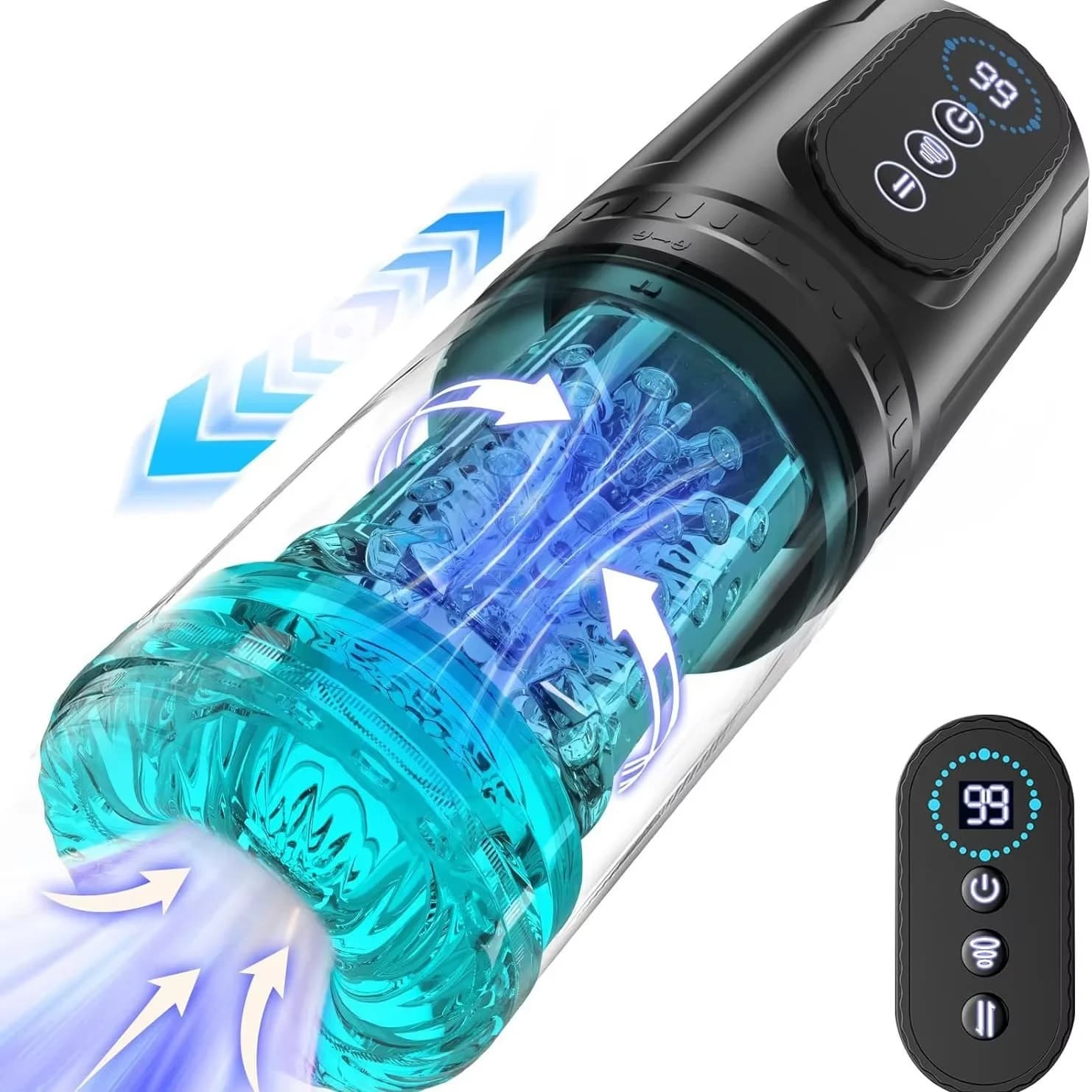 Automatic telescopic cup for male masturbator spin sucking masturbation Vagina Pusssy blowjob adult sex toys for men