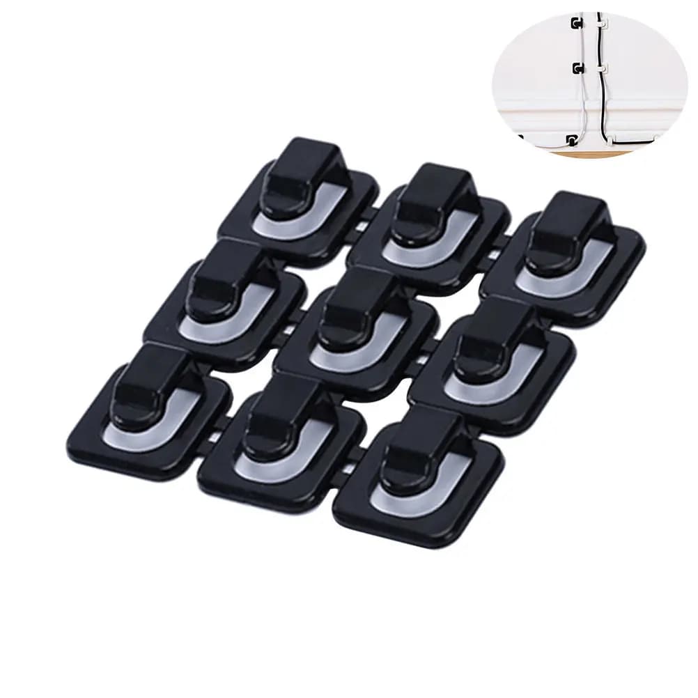 Clip per cavi da 18 pezzi, organizer per cavi, clip per cavi autoadesive, gestione regolabile dei cavi da tavolo per alimentazione, ricarica USB, audio