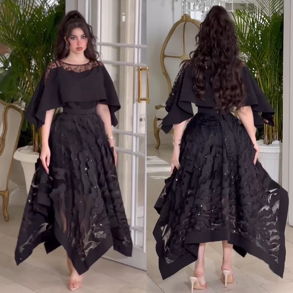 Abiti midi a trapezio con scollo a O con fascia in jersey personalizzata Occasioni su misura Taglie classiche ed eleganti disponibili