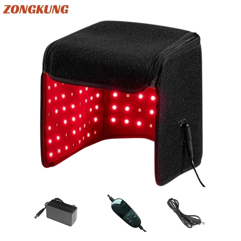 NUOVA Cappuccia LED per Trattamento con Luce Rossa, Massaggio Rilassante per la Testa, Lampada 650nm&850nm, Trattamento Laser Anti-Caduta dei Capelli, Favorisce la Crescita dei Capelli