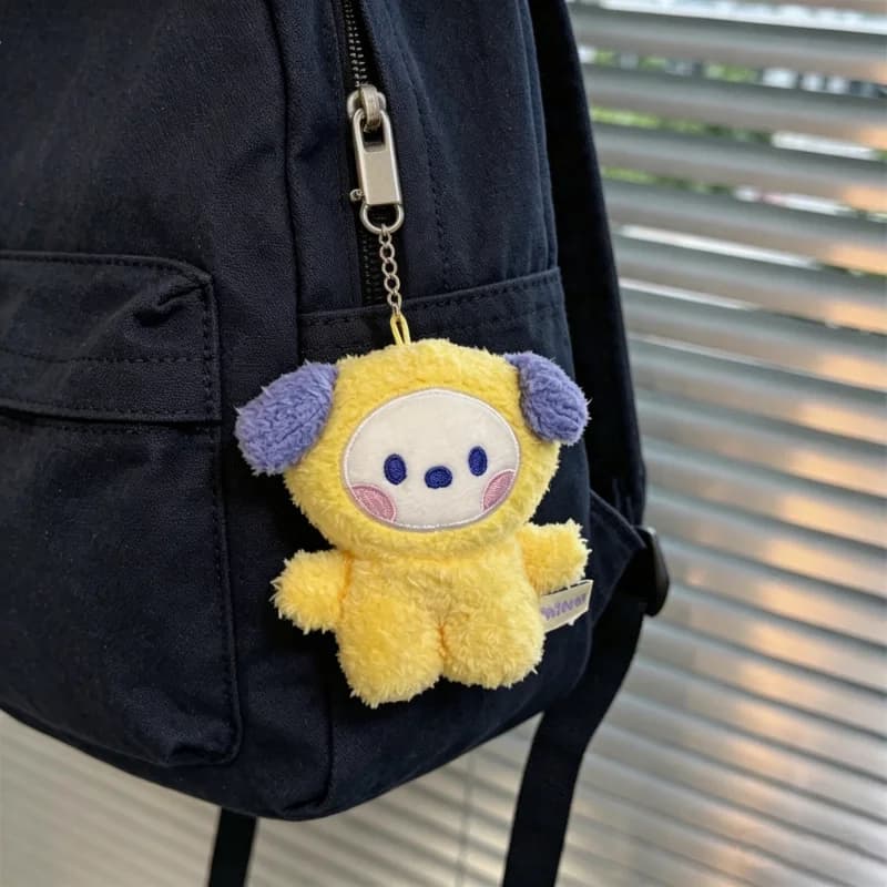 Peluche Anime Cartoon Chimmy Cooky Bt21, Giocattolo Creativo Y2K, Portachiavi con Bambola di Peluche, Ciondolo per Zaino, Accessori, Regalo per Amici