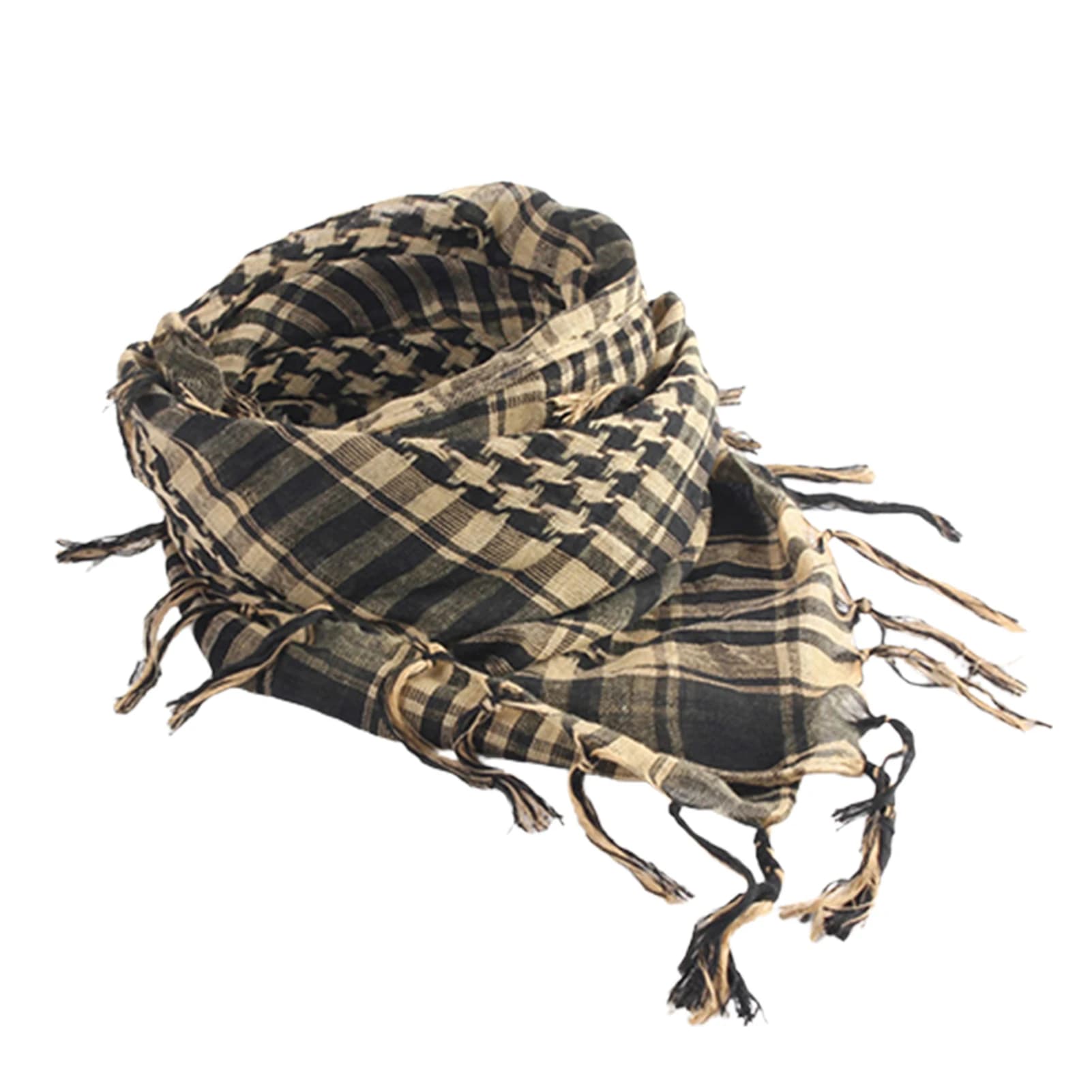 Sciarpa da caccia Sciarpa militare Shemagh Desert Keffiyeh Testa Collo Sciarpa Araba con nappa