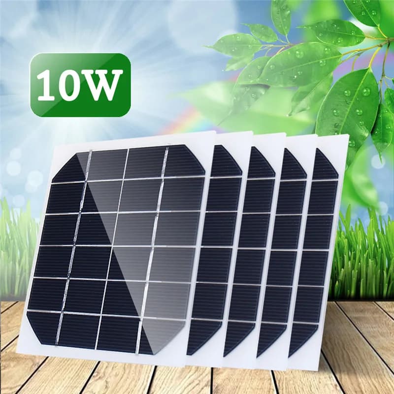 Pannello fotovoltaico mini pannello solare monocristallino 10W 5PCS 6V 350MA