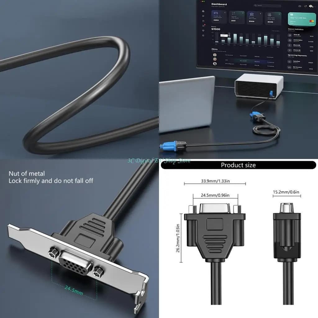 Cavo prolunga VGA universale E74D da 30 per collegamento video chiaro allo schermo del proiettore