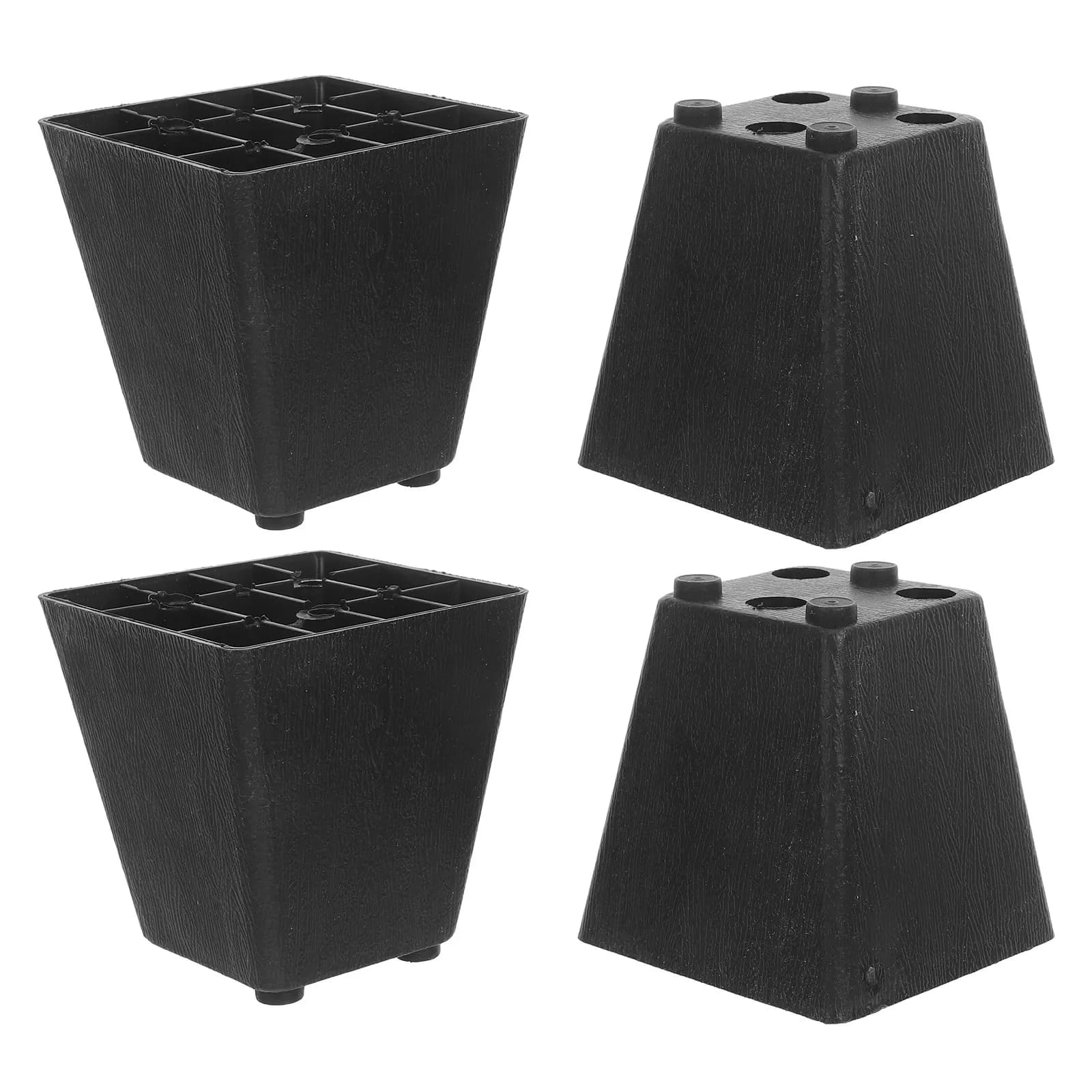 4 Pezzi Gambe di Ricambio in Plastica per Divano, Sedie, Letto, Armadio, Piedini Antiscivolo Resistenti per Casa, Ufficio, Camera da Letto