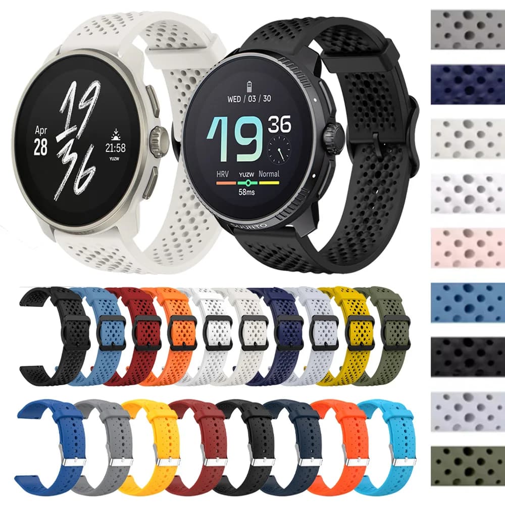 Cinturino sportivo in Silicone da 22mm per cinturini SUUNTO 9 PEAK PRO DLC / 5 PEAK per cinturino Smart Watch SUUNTO RACE S / OCEAN / VERTICAL