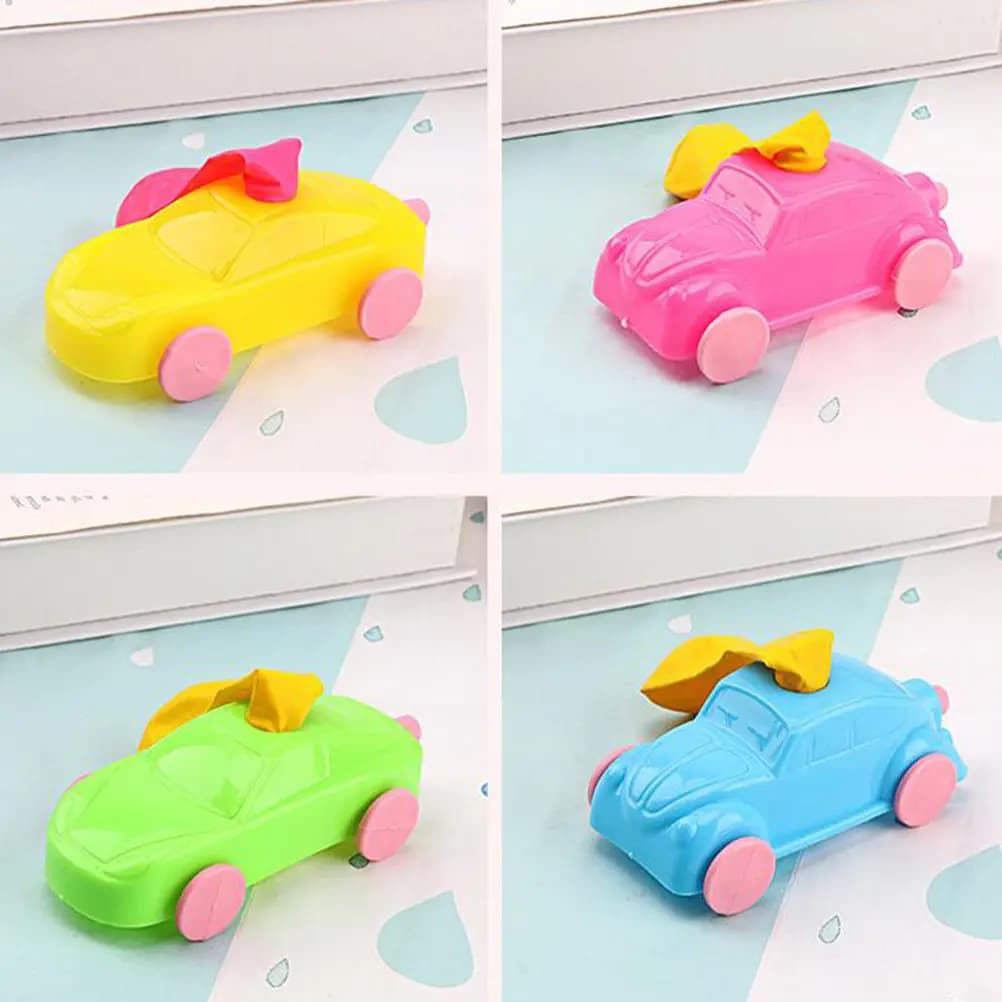 5Pcs Balloon Power Car DIY Educational Puzzle Game for Kids Boys Recoil Car Random Color Balloon Cart