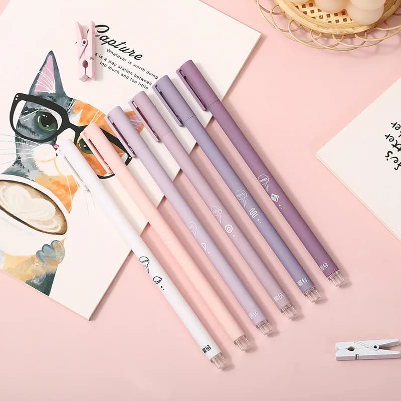 6 pz/set creativo carino Morandi semplice piccola penna Gel fresca Kawaii tappo ad asciugatura rapida penna neutra forniture per diario cancelleria