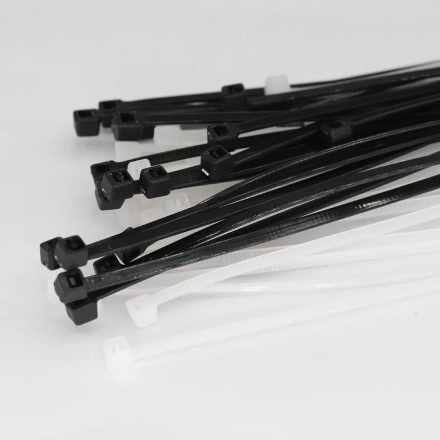 8*150 Fascetta in nylon di plastica autobloccante Fascetta per cavi bianca nera Fissaggio per cavi Rilegatura Organizzatore Anello Zip Avvolge Cinghia Fascette per cavi Fascetta per cavi