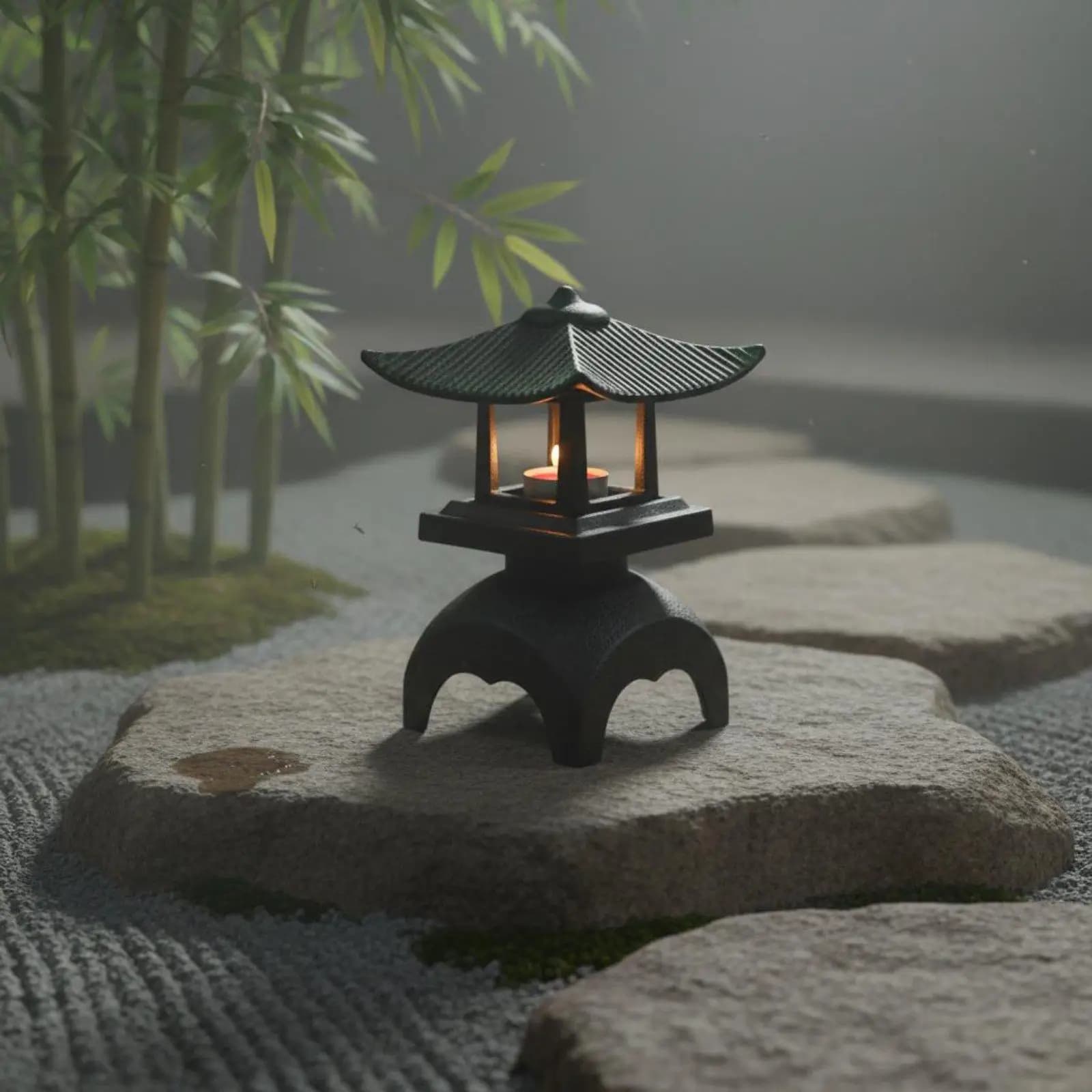 Elegant Cast Iron Lantern Candlestick Candle Holder Art Deco Centerpiece for Home Garden Decoration