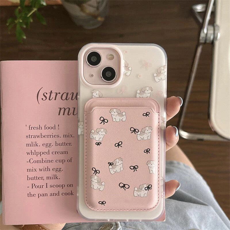Magnetic Leather Wallet with Design Cartoon Multi-element for iPhone 17 Pro Max and Samsung Galaxy S25 S24 Ultra, Card Holder and Phone Accessories