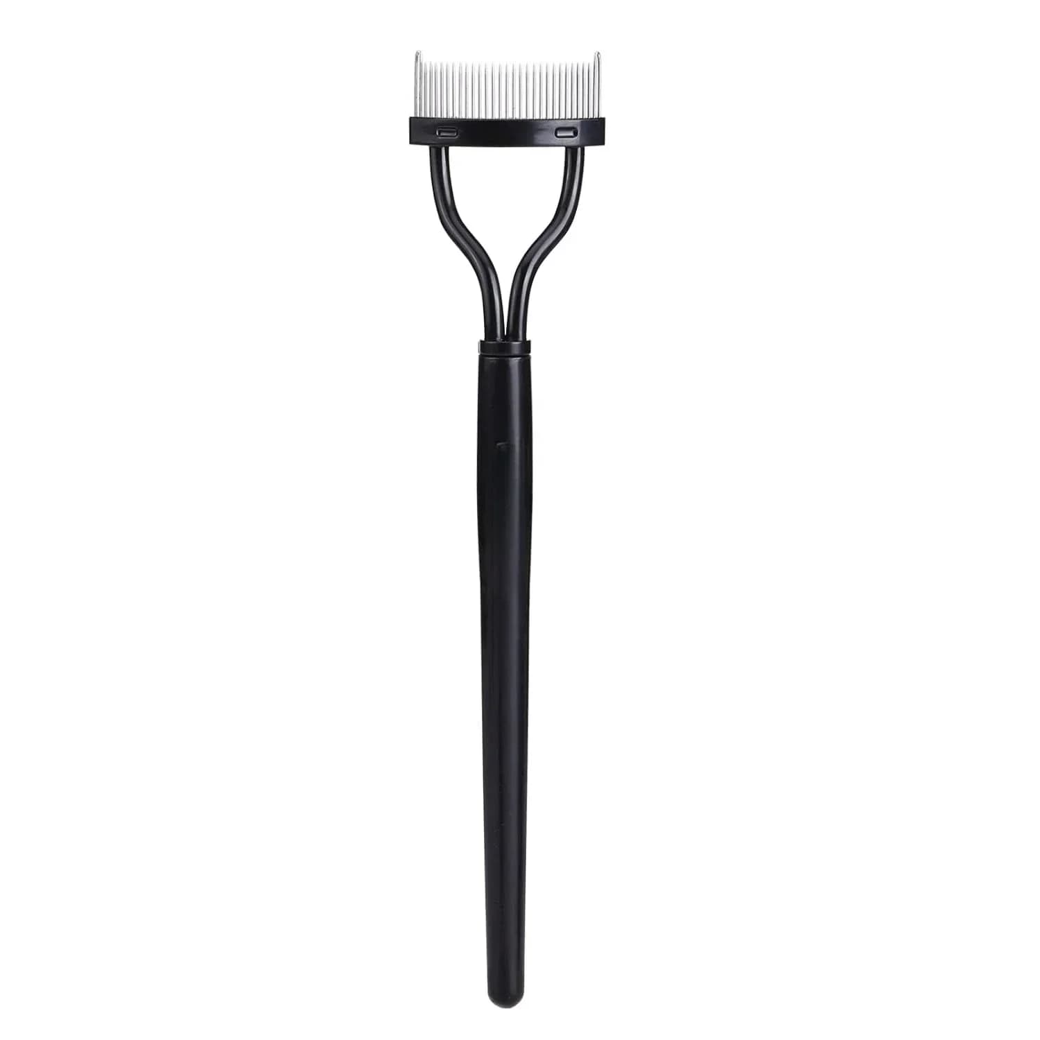 Pettine per ciglia MSQ, separatore per ciglia, applicatore per mascara, modellatore per ciglia con copertura per pettine, strumento per trucco dal design curvo, blackzv
