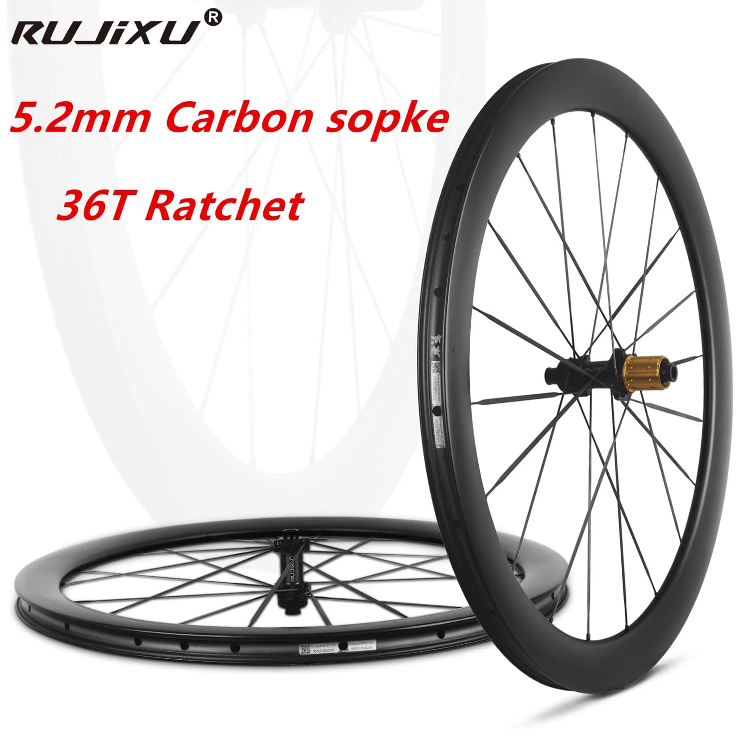 1225g 700c 38/50mm Ghiaia Ciclocross Ultraleggero Ruote a raggi in carbonio Freno a disco 36T Cricchetto Normale/Ceramica Set di ruote per bicicletta da strada