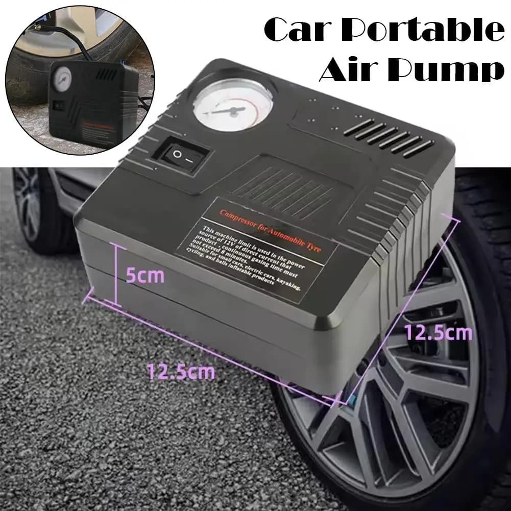 Gonfiatore Portatile per Pneumatici 12V 150PSI Pompa d'Aria d'Emergenza per Auto con Connettore Accendisigari DC 12V Compatto N7T9