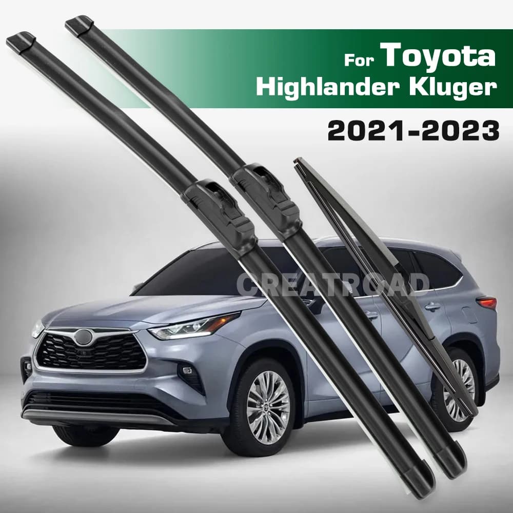 Per Toyota Highlander Kluger XU70 2021-2023 2022 Tergicristallo Anteriore e Posteriore Spazzole Tergicristallo Parabrezza Finestra Spazzole 26 "+ 18" + 12