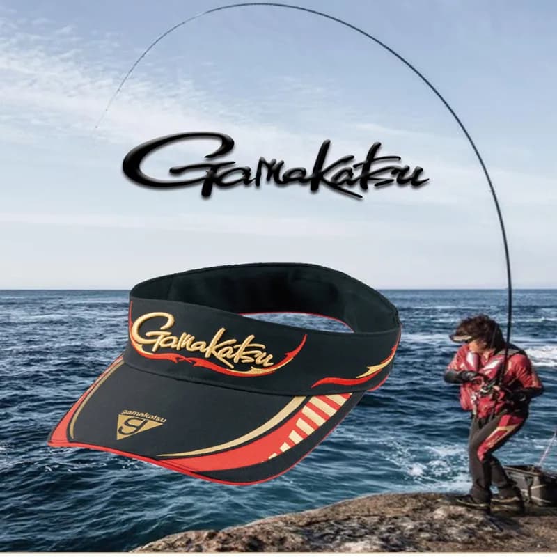 Gamakatsu Berretto with visor Summer fishing caps Fishing cap Open air sports Visiera sunshades anti- UV Breathable sunbeds Camping hiking cap