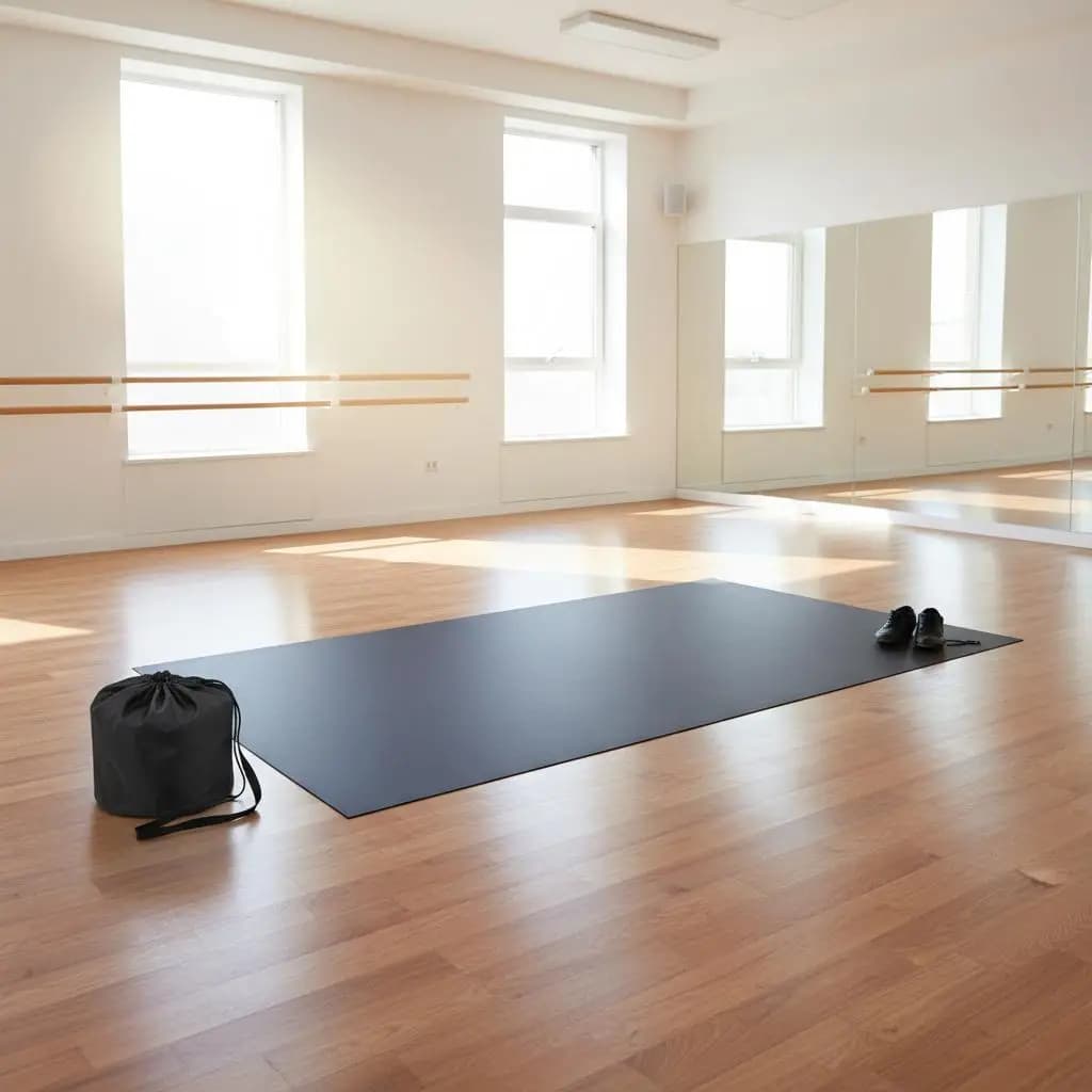 Tappetino per esercizi da 6,6' x 3' per yoga a casa, studio di danza, performance sul palco, borsa per il trasporto, spessore 1,5 mm, tappetino per esercizi.