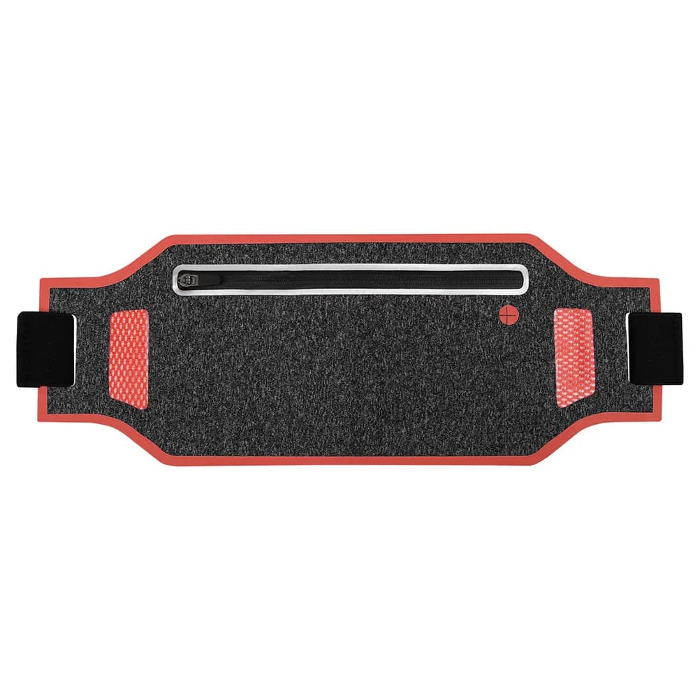 Ultra-thin Sports Waist Bag Adjustable for Running, for Men and Women, Red and Black, Open Fitness Bag, Running Pockets