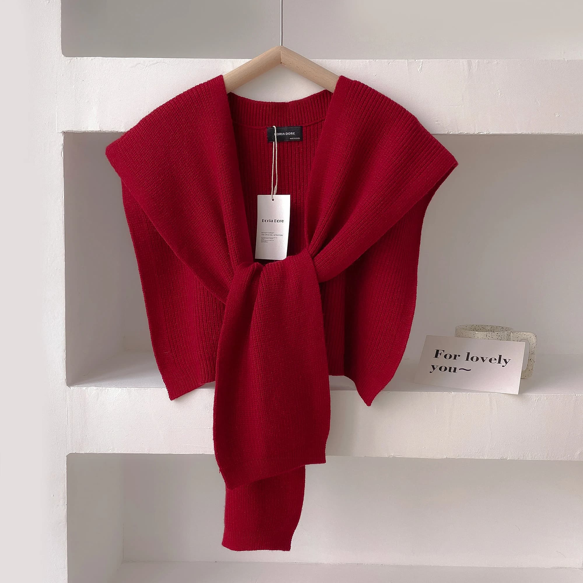 Scialle con colletto finto da donna in maglia di lana di cashmere, spalla estiva con aria condizionata, protezione della colonna vertebrale cervicale, sciarpa calda addensata