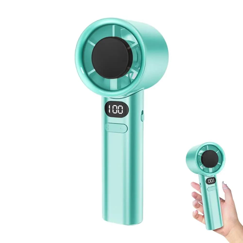 New Summer 120-speed Turbine Mini Fan USB Rechargeable High-power Outdoor Portable High-speed Handheld Fan