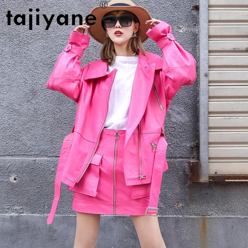 Giacca da motociclista yane per donna 100% cappotto in vera pelle di montone giacche in pelle Casual femminile primavera 2021 Veste Cuir Femme Pph4899
