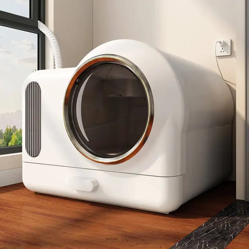 Lettiera per Gatti Smart Fresh Air, Deodorizzazione Automatica, Extra Large, Toilette per Gatti Completamente Chiusa a Cassetto, Contenitore per Escrementi di Gatto Deodorante