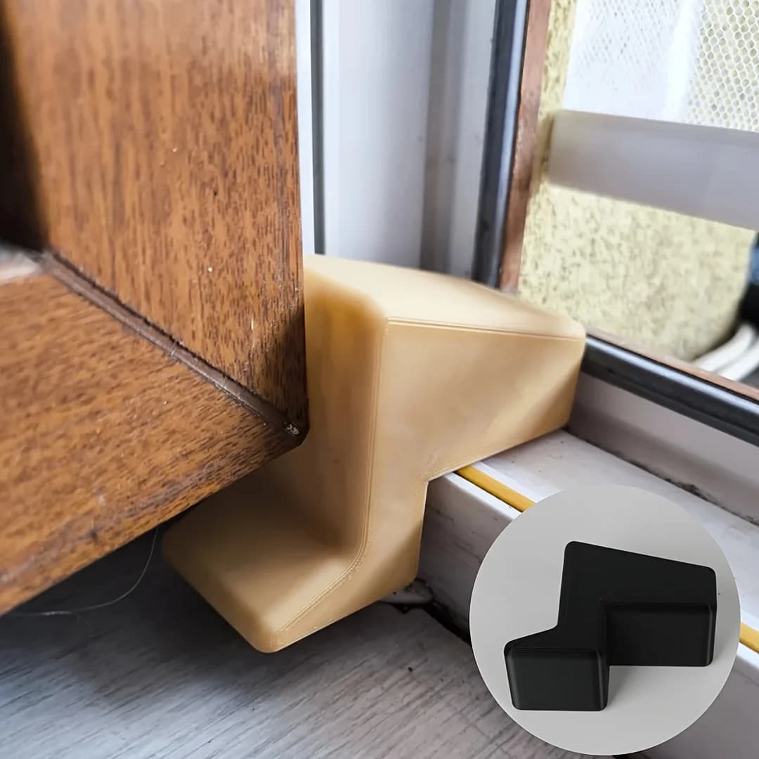 Fermaporta - Cuneo per porte e finestre resistente con base antiscivolo, facile installazione, per casa, ufficio, bagno, cucina