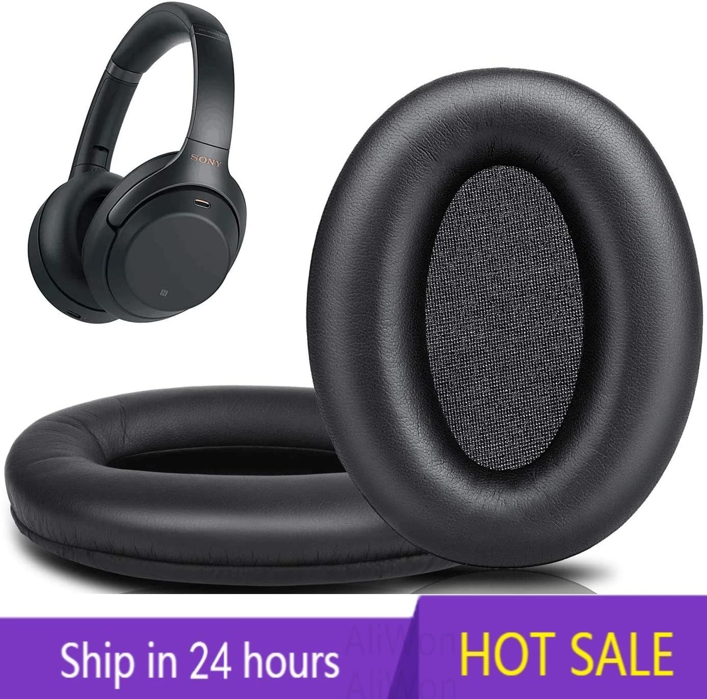Cuscinetti auricolari in memory foam in morbida pelle proteica Cuscinetti auricolari di ricambio per cuffie Sony WH-1000XM4 WH1000XM3 WH 1000 XM2 1000X