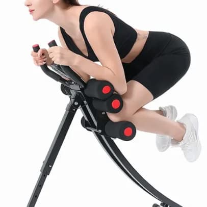 Home Gym Strength Training Abs Cruncher Foldable Fitness Equipment for Women Men Abdominal Machine with LCD Display 2