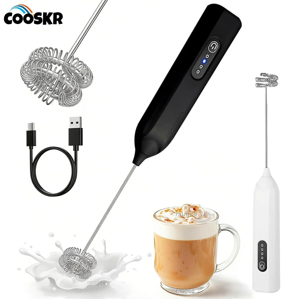 Rechargeable electric rack, Blender for Eggs, Mini Blender for Coffee, Wireless Foam Portable
