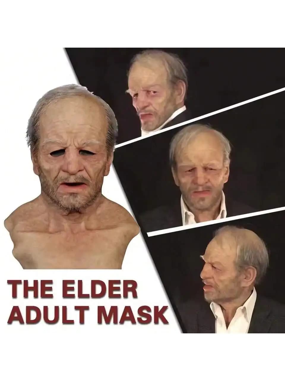 Maschera in Silicone Realistica per Cosplay Anziano, Super Morbida, per Feste e Adulti