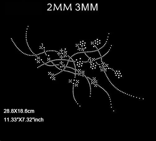 4 pz/lotto (28.8X18.6) Squisito modello di fiore Hot fix Strass Trasferimento Motivi Ferro su Cristallo Strass Kit Da Cucire (JA-1424)