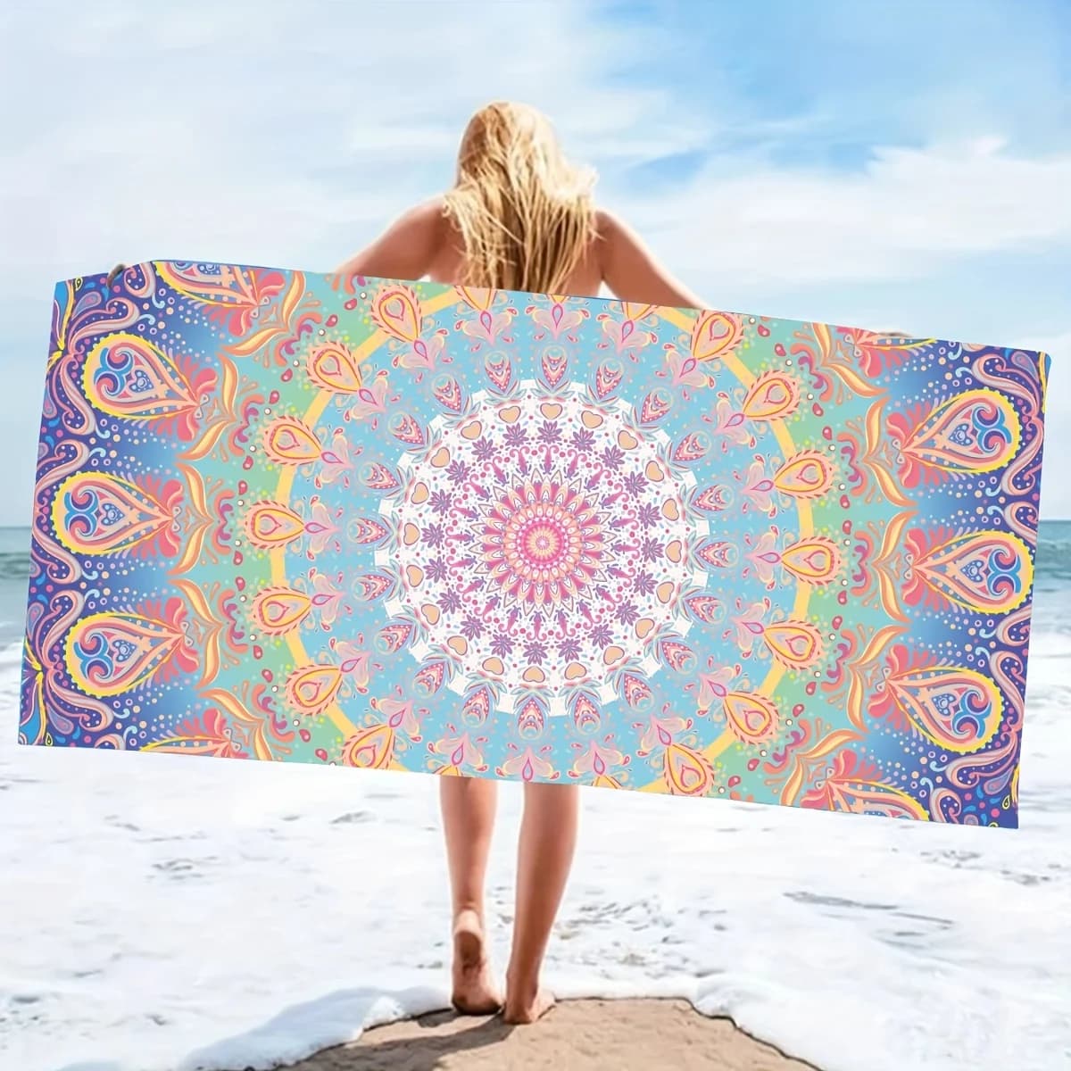 Telo mare Mandala tropicale ad asciugatura rapida |