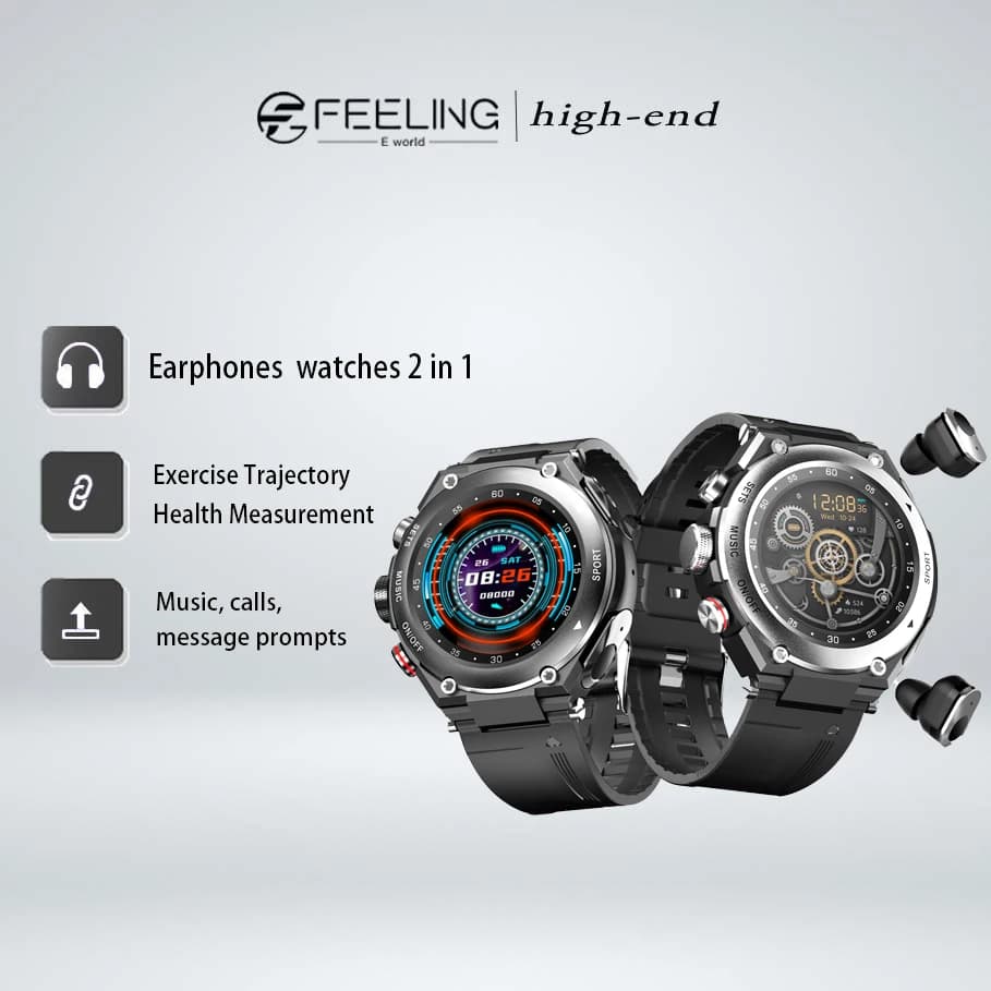 Nuovo Smart Watch T92 con auricolari 3 in 1 Fitness Tracker chiama braccialetto musicale con altoparlante cardiofrequenzimetro sport Smart Watch