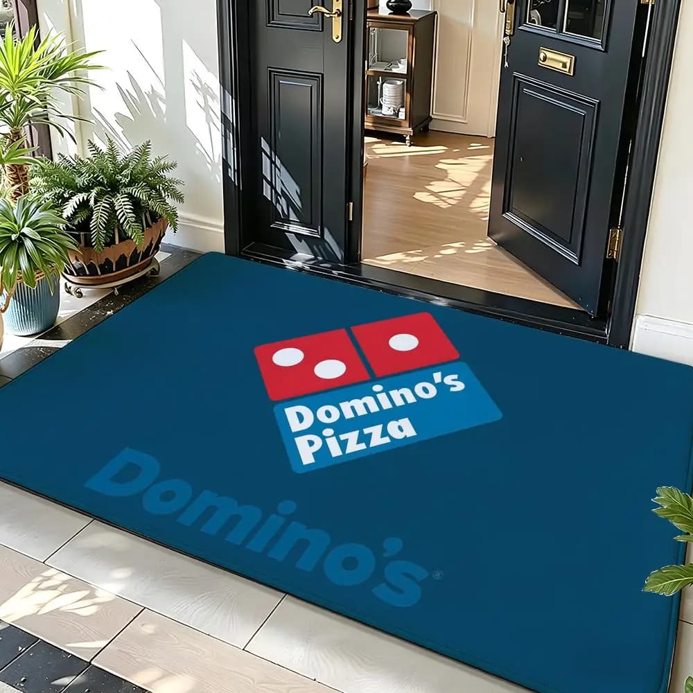 Tappetino per la casa D-Domino's, tappetino morbido in flanella per porta d'ingresso, tappetino antiscivolo assorbente per bagno e camera da letto