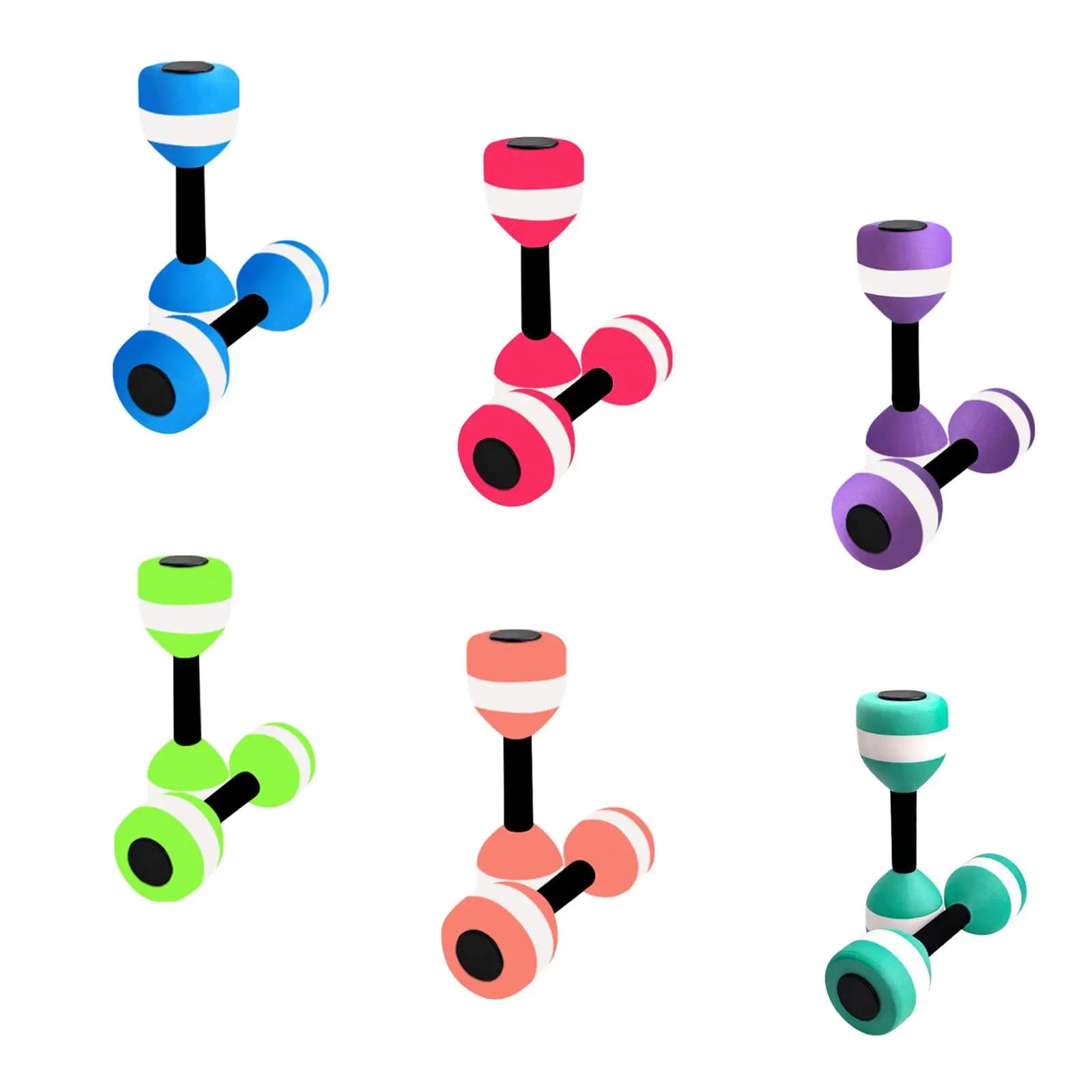 2Pcs Water Dumbbells for Women Enhanced Buoyancy Aquatic Pool Barbells Aquatic Dumbbells for Workout Lower Back Gift Upper Body