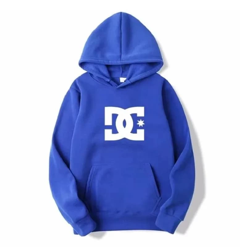 Felpa con Cappuccio DC Letter per Uomo e Donna, Moda Semplice a Maniche Lunghe, Tendenza Streetwear Autunno-Inverno, Felpa Oversize da Palestra