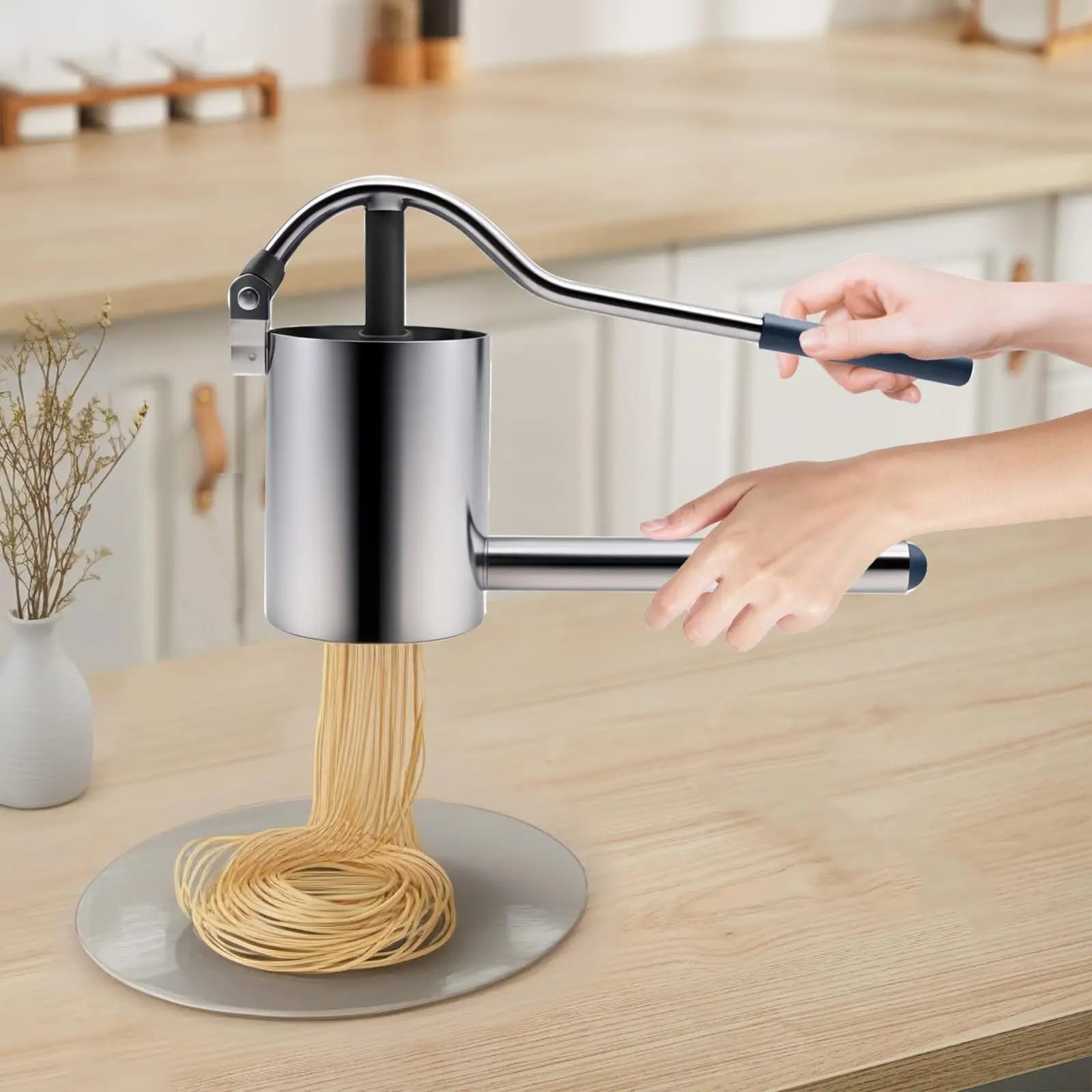Pasta Maker Circle Cutter Multipurpose Noodle Press Machine for Household