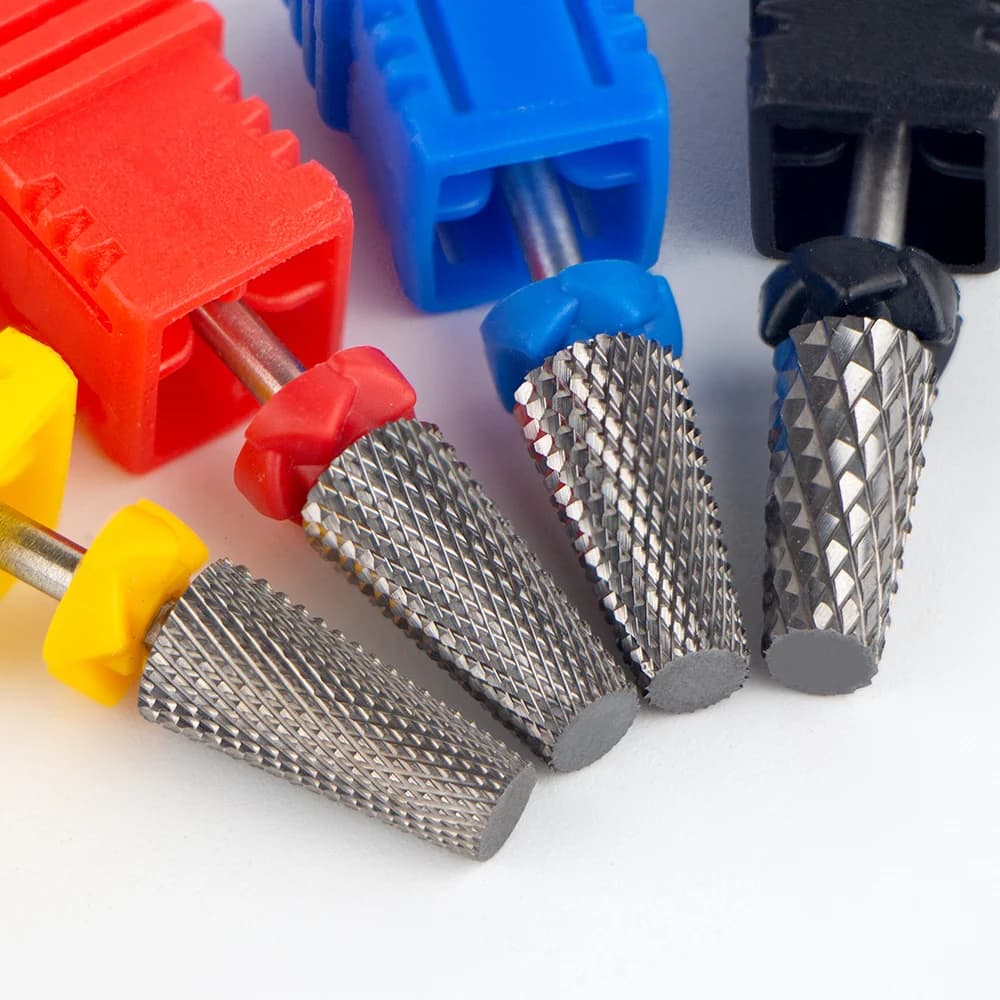 5 in 1 nail drill tip with tungsten steel cross teeth s file for Manicure acrylic nail cutter or nail polish in hard gel remove drill tip