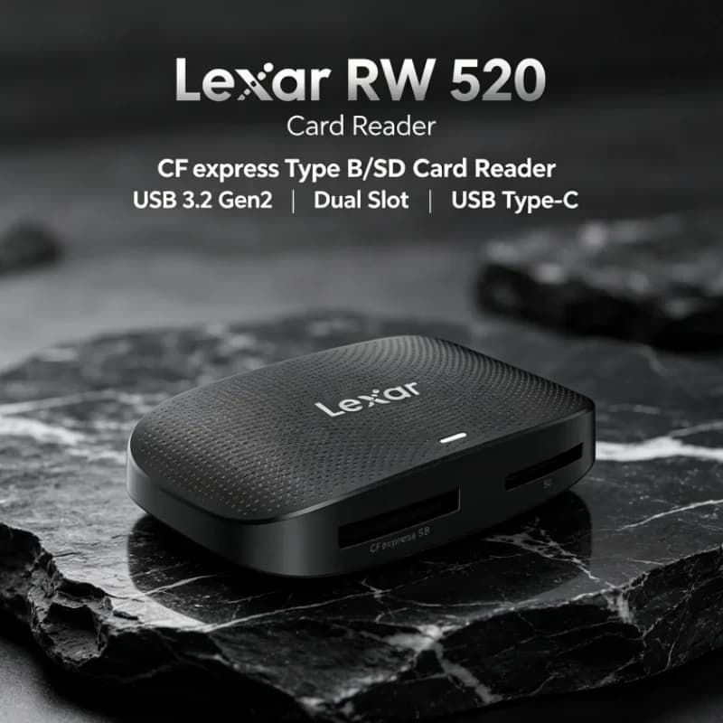 Lexar RW520 Memory Card Reader USB 3.2 Gen 2 CFexpress Type B SD Card Reader High Speed for Video Transfer