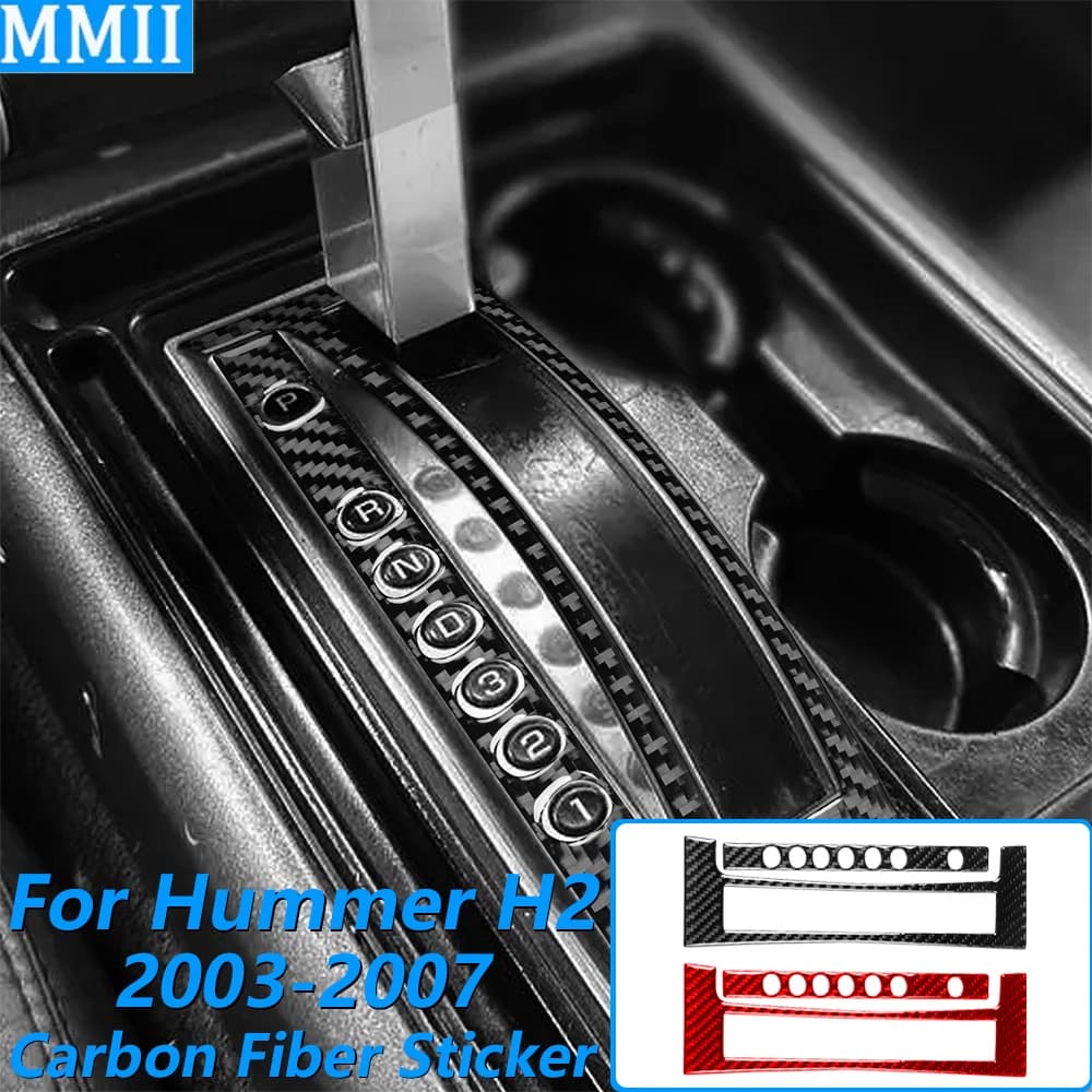 Per Hummer H2 2003-2007, rivestimento in fibra di carbonio per il pannello interno della porta anteriore, accessori auto, decorazione interna, adesivo.
