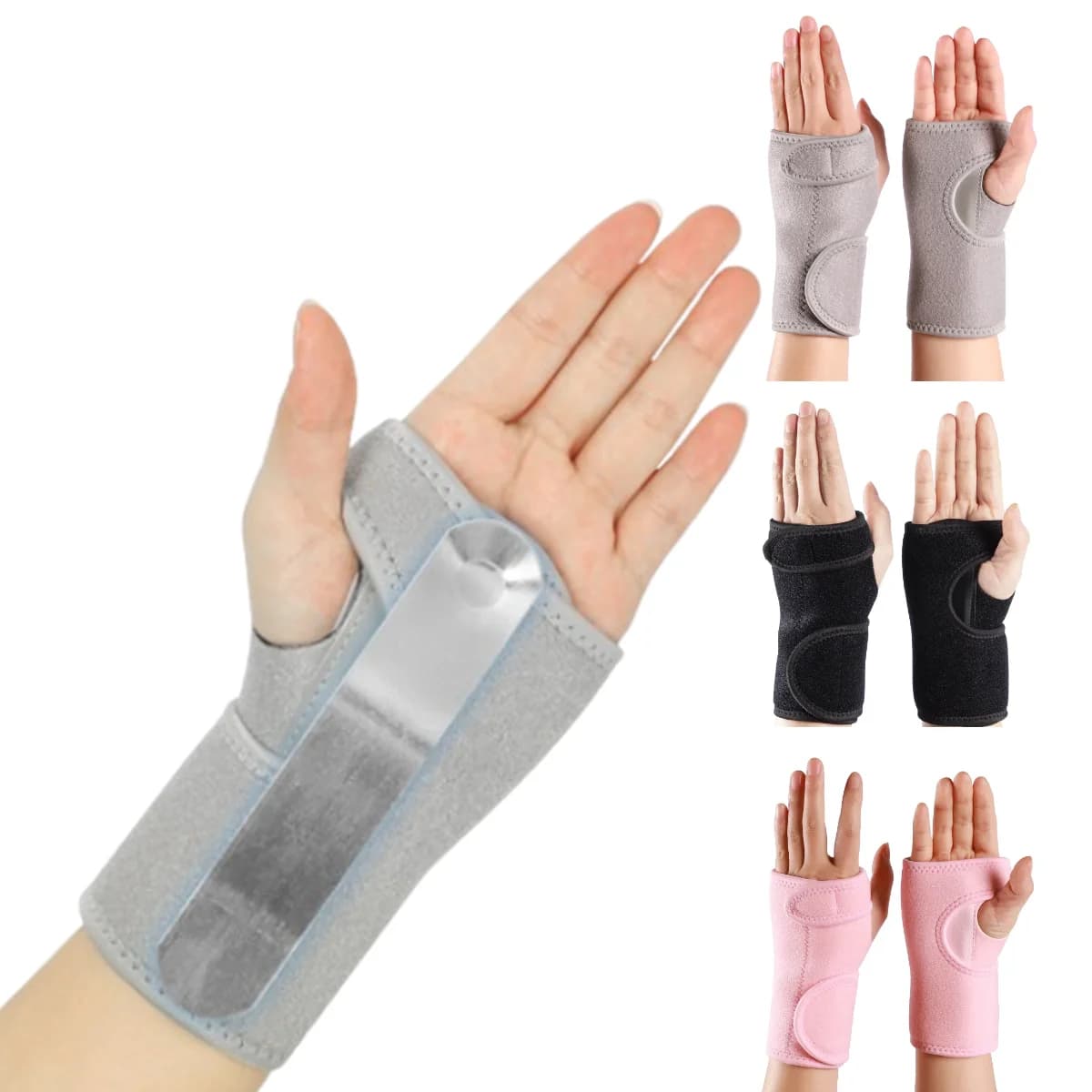 1pc fasciatura regolabile supporto per polso tutore per polso ortopedico in acciaio traspirante mano sportiva basket pallavolo protezione per il polso