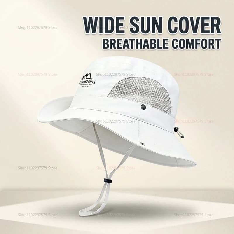 Unisex Quick Drying Fisherman Hat Lightweight Breathable Sun Hat Anti UV for Camping Hiking Outdoor Spring Summer Travel Adventu