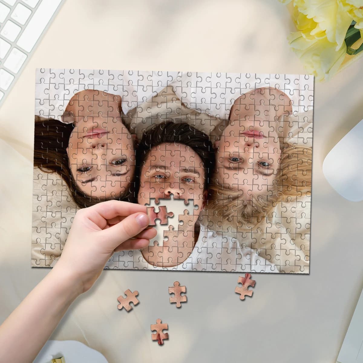 Puzzle Personalizzato con Foto 35/300/500/1071 Pezzi, Regalo Unico e Significativo per Amici, Famiglia, Anniversari di Matrimonio