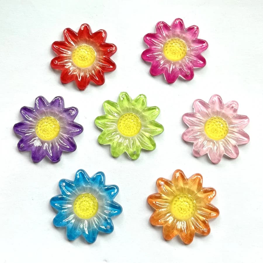 Bellissimi strass cuciti a forma di crisantemo da 29 mm, adatti per la creazione di gioielli, orecchini, decorazioni fai da te per abiti, 10 pezzi/confezione